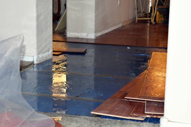 Professional Emergency Water Damage Restoration technician working in Bangor, MI